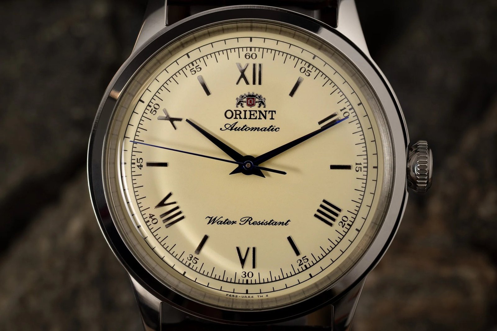 Orient Bambino No Date Automático Bege Couro
