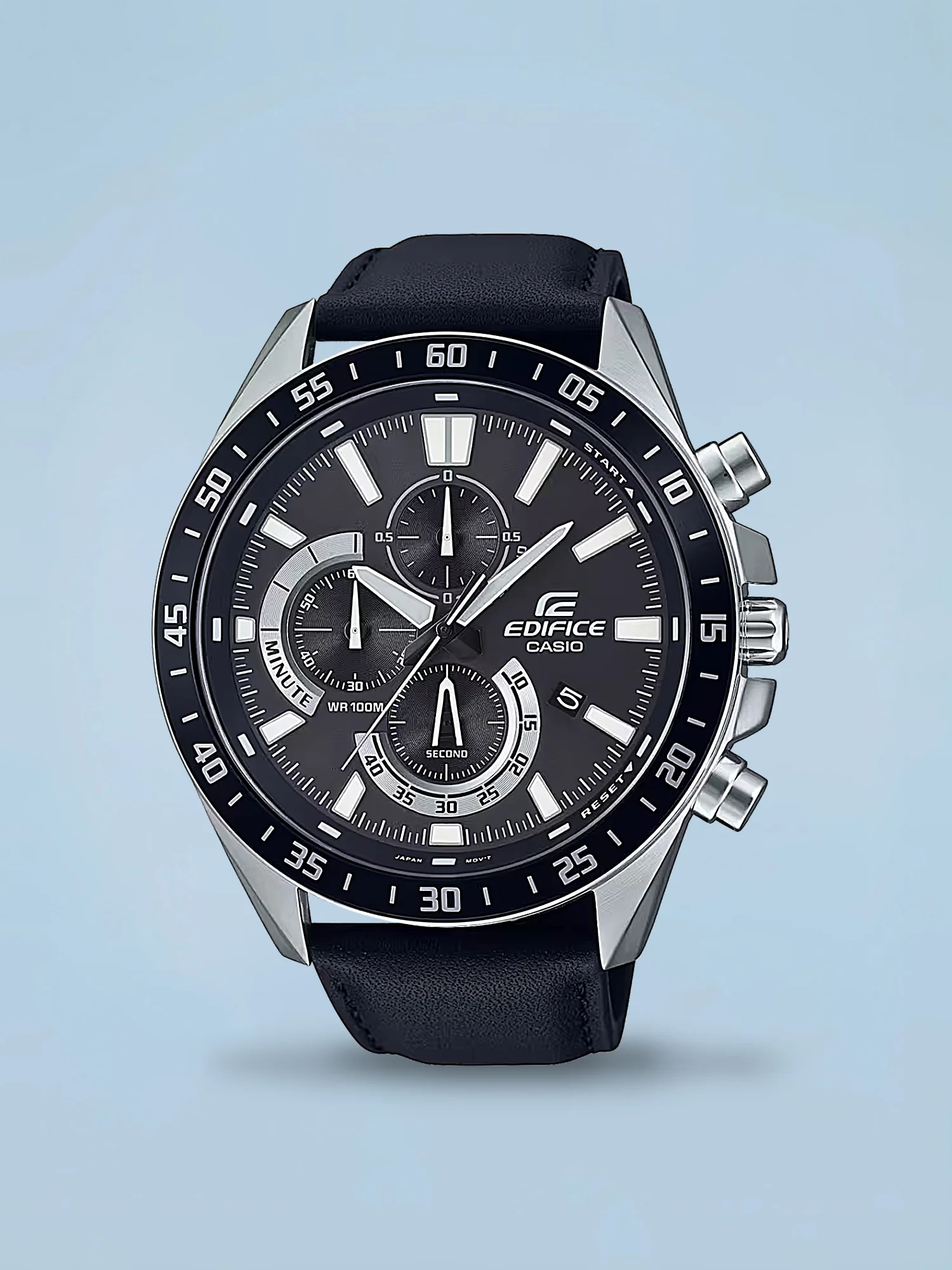 Casio Edifice Cronógrafo EFV-620L-1AV Preto Couro