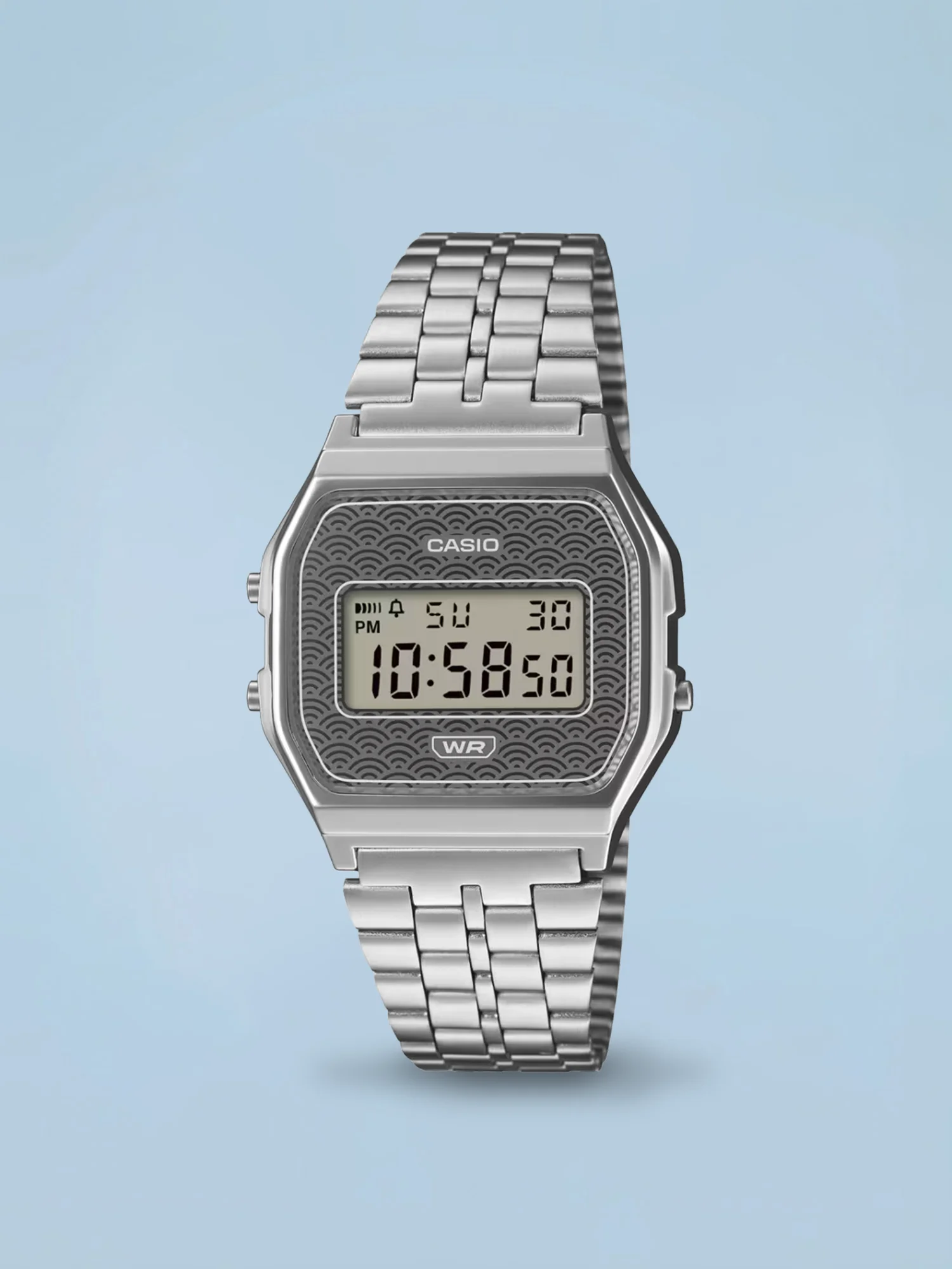 Casio Vintage Seigaiha A159WEVJ-7 Prata Edição Especial