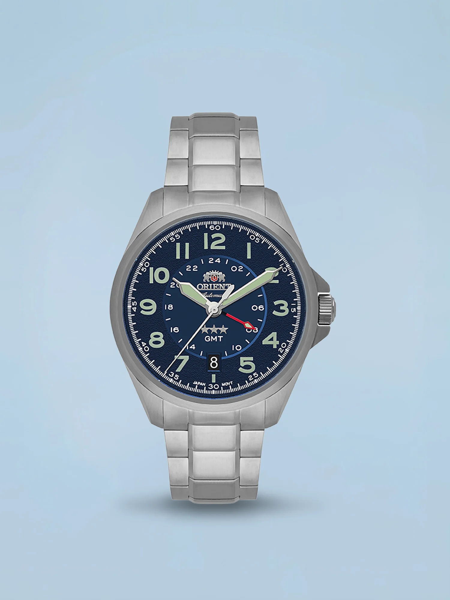 Orient 3 Estrelas Sport Land Automático GMT Azul