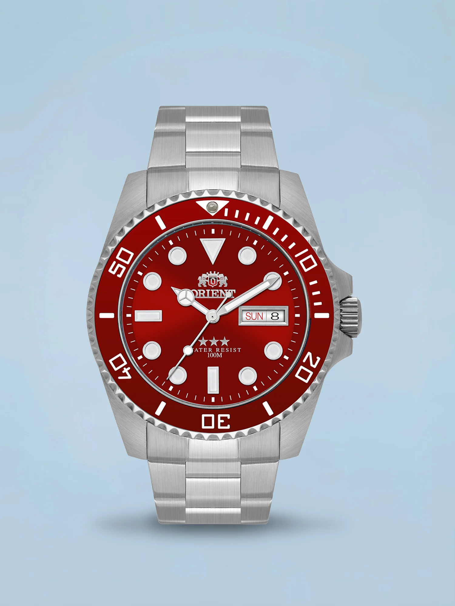 Orient Submariner 3 Estrelas Automático Vermelho