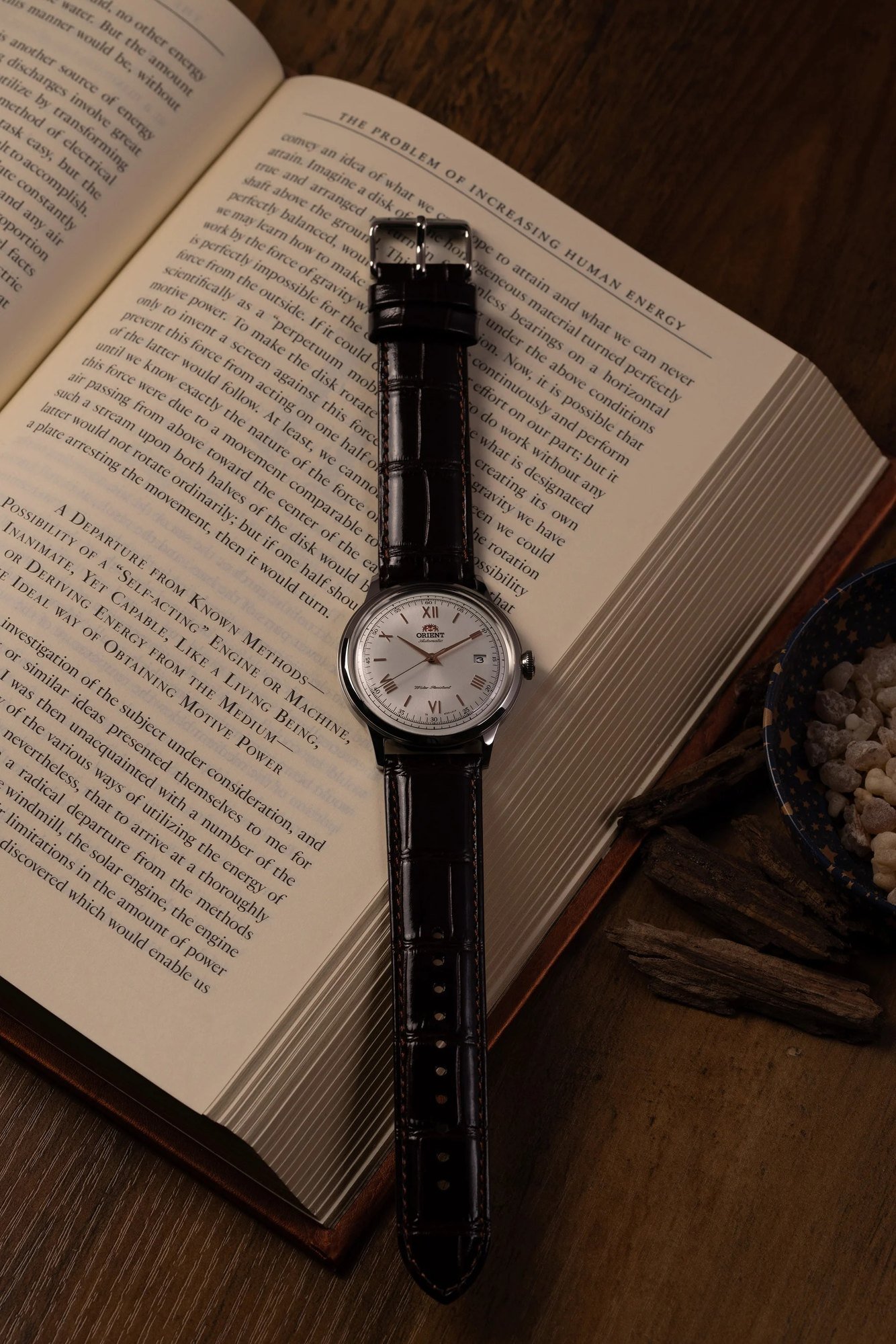 Orient Bambino V2 Automático Branco Couro