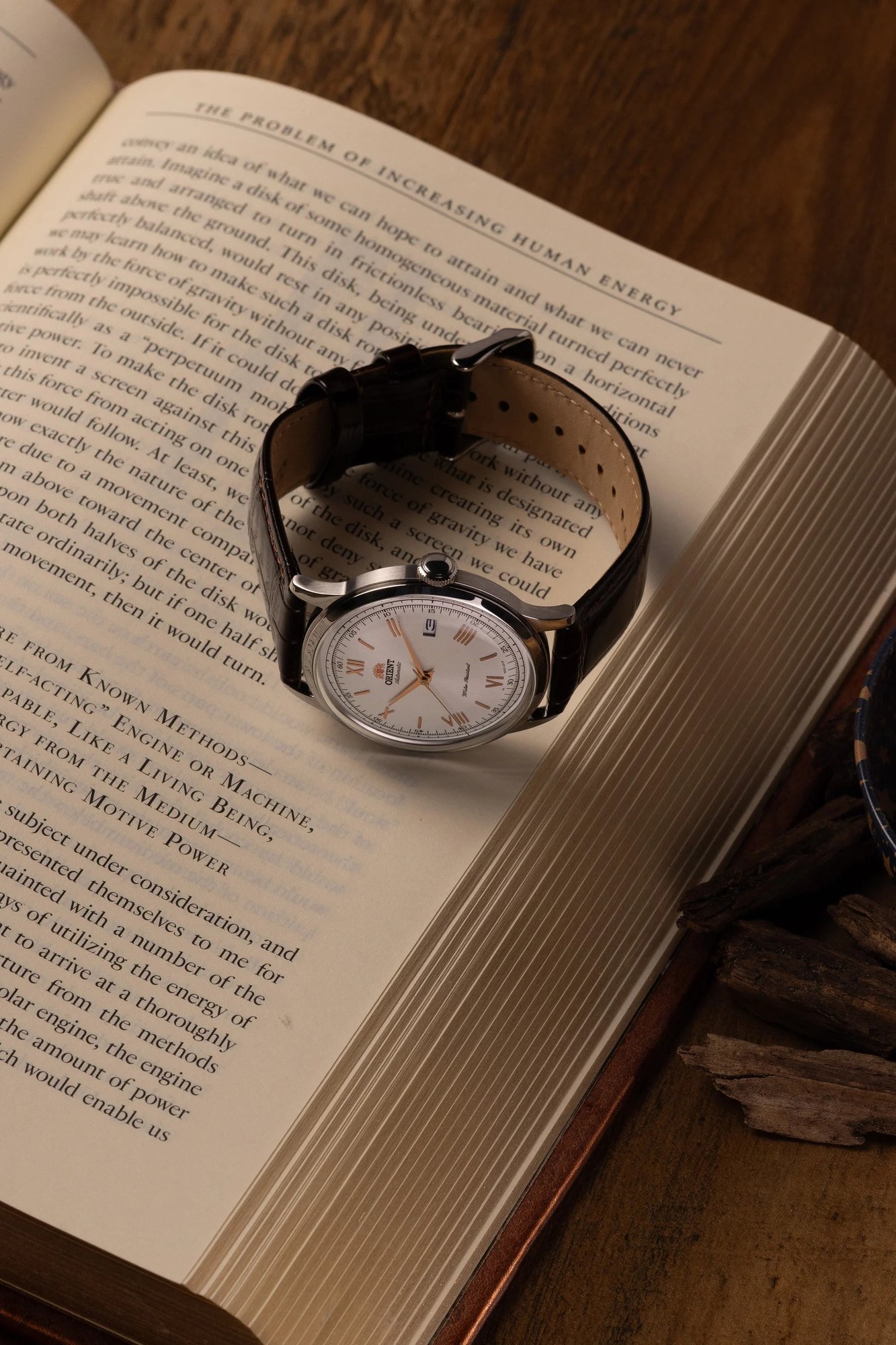 Orient Bambino V2 Automático Branco Couro
