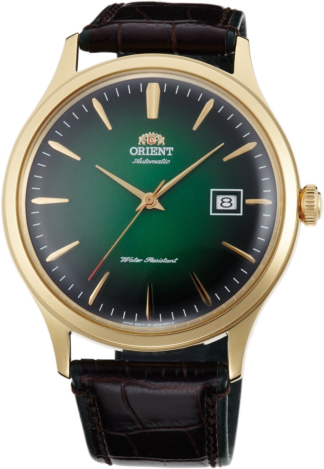 Orient Bambino V4 Automático Verde e Dourado Couro