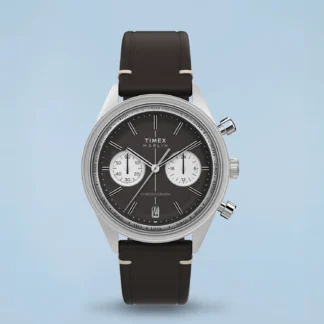 Relógio Timex Marlin Jet Cronógrafo Marrom Couro