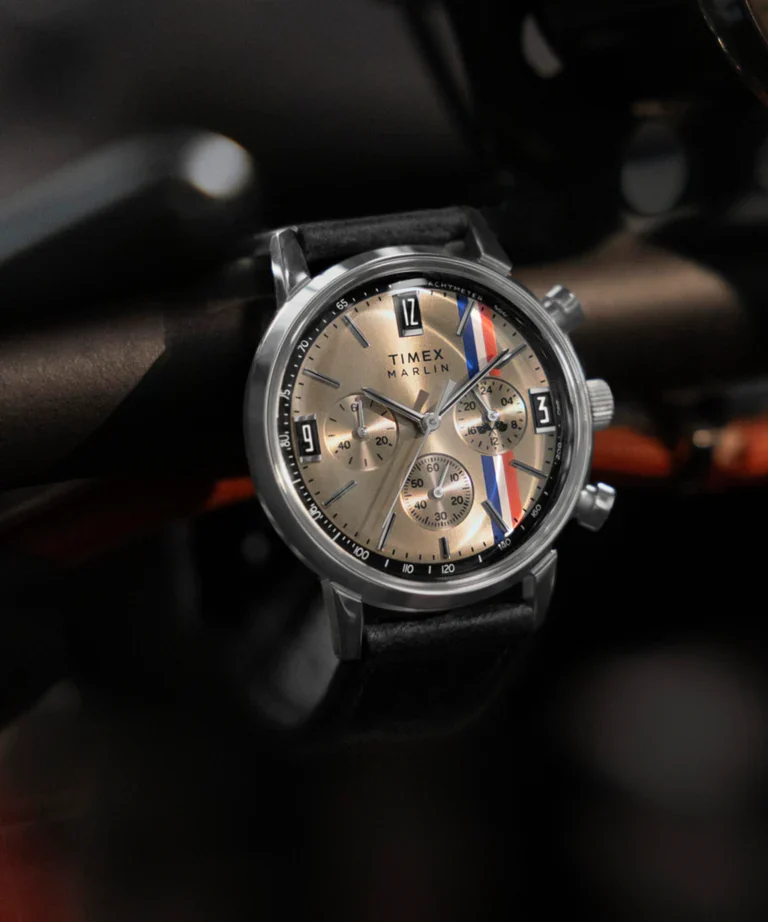 Timex Marlin Cronógrafo Taquímetro Champanhe