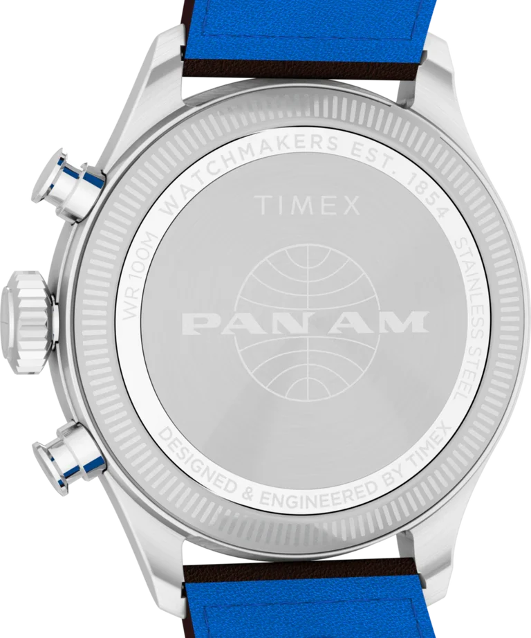 Timex x Pan Am Waterbury Ace Cronógrafo Prata