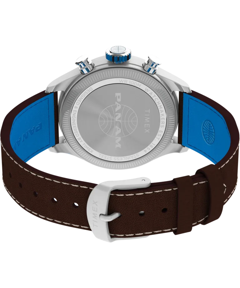 Timex x Pan Am Waterbury Ace Cronógrafo Prata